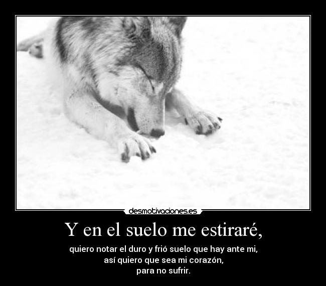 Y en el suelo me estiraré, -