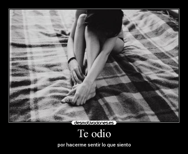 Te odio - por hacerme sentir lo que siento