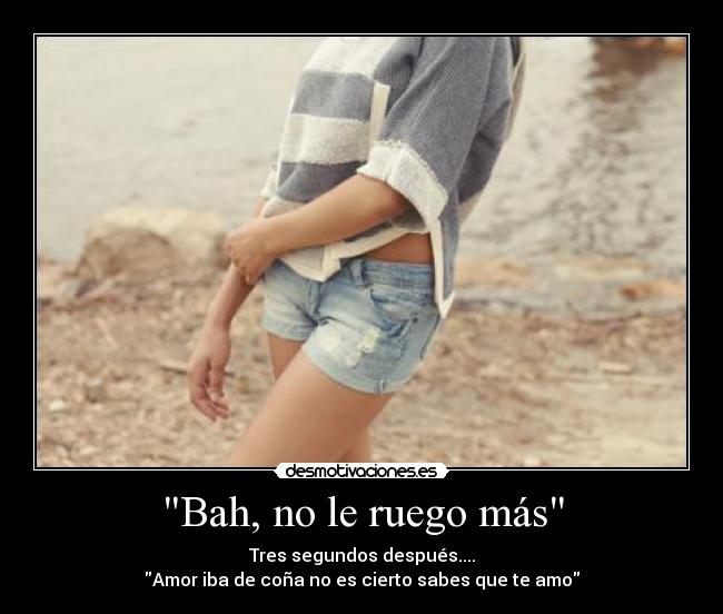 Bah, no le ruego más -