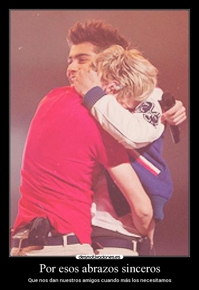 Por esos abrazos sinceros -