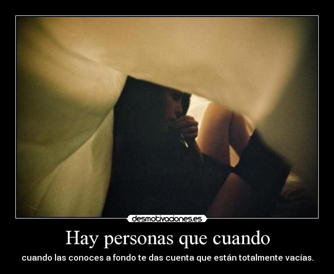 hay que conocer a las personas