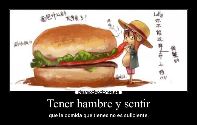 Tener hambre y sentir - 