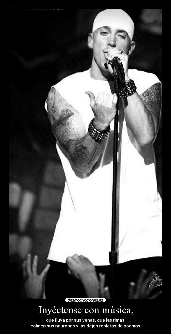carteles musica inyectense musica fluya venas rimas poemas elybauer eminem shady desmotivaciones
