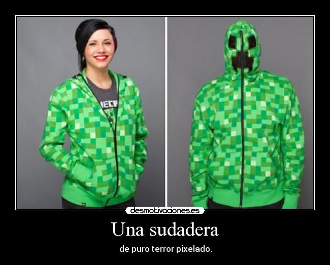 Una sudadera - de puro terror pixelado.