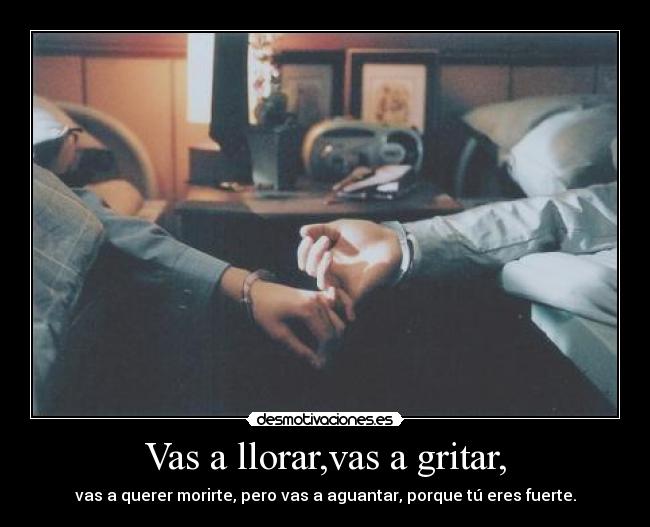 Vas a llorar,vas a gritar, -