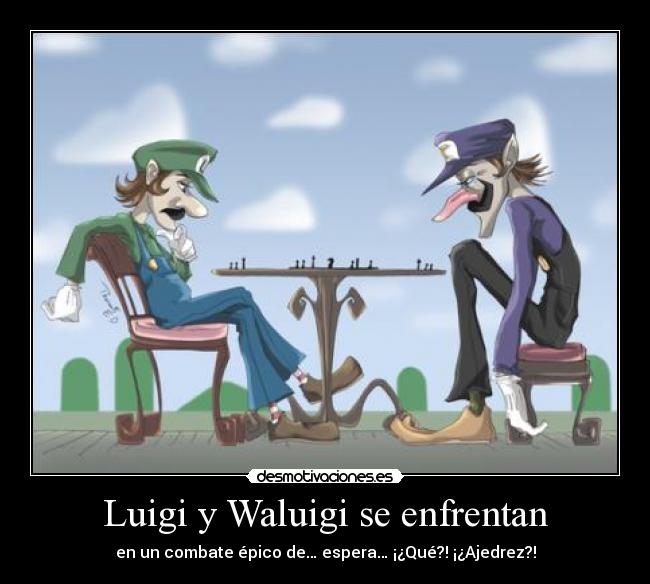 Luigi y Waluigi se enfrentan - en un combate épico de… espera… ¡¿Qué?! ¡¿Ajedrez?!