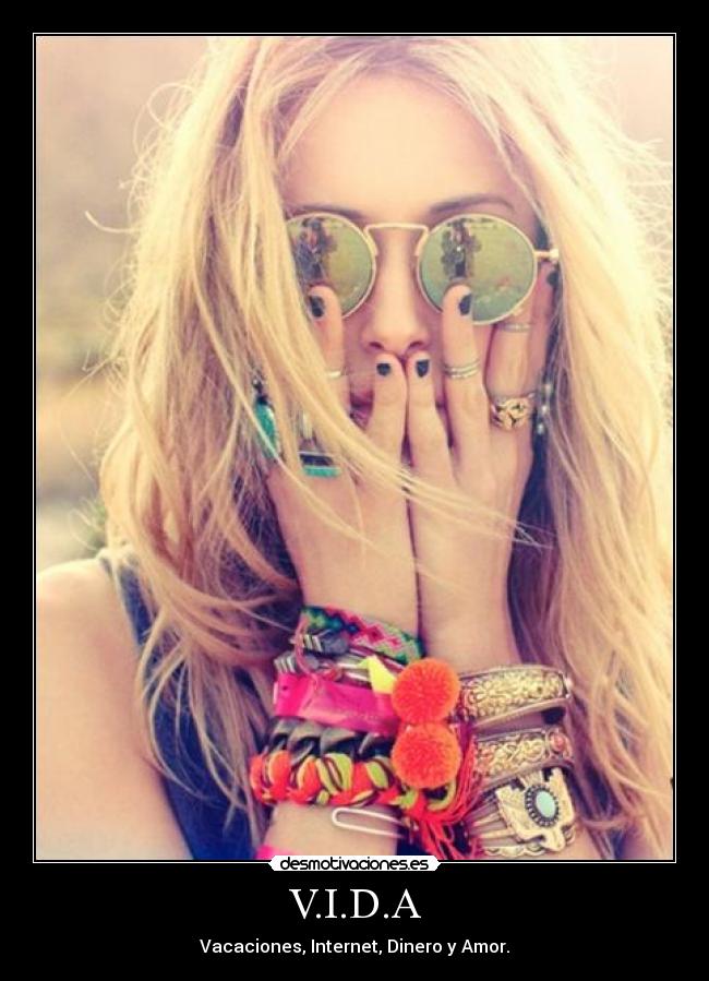 V.I.D.A - Vacaciones, Internet, Dinero y Amor.
