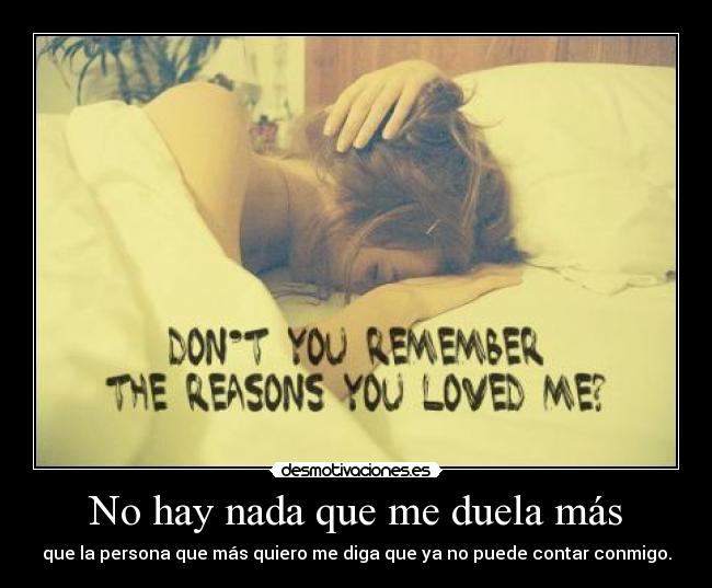 No hay nada que me duela más - 