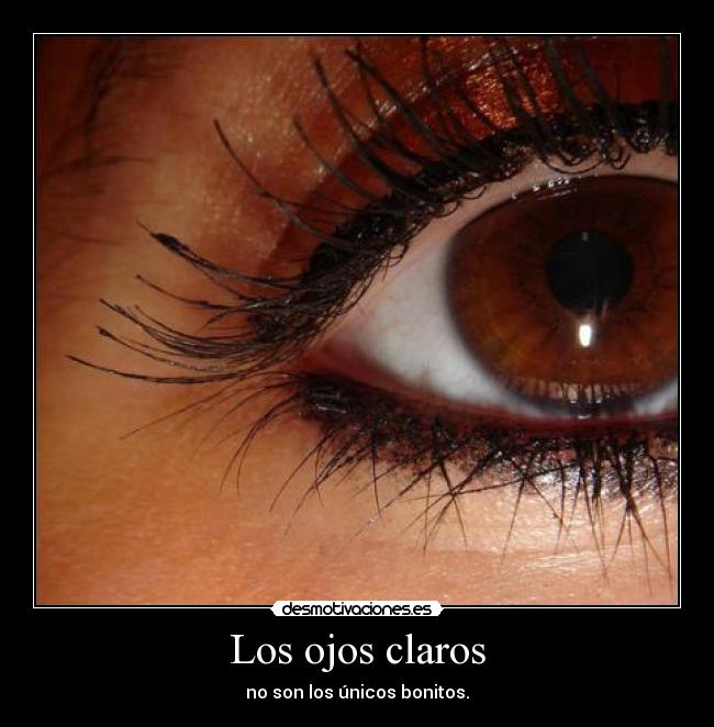 Los ojos claros - no son los únicos bonitos.