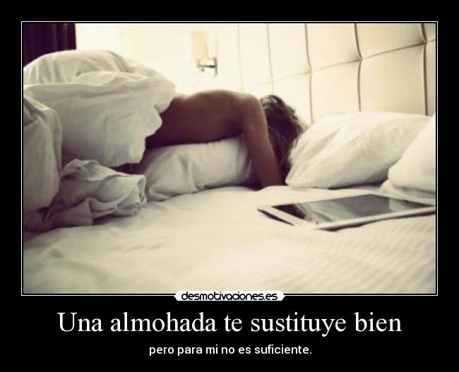 Una almohada te sustituye bien - pero para mi no es suficiente.