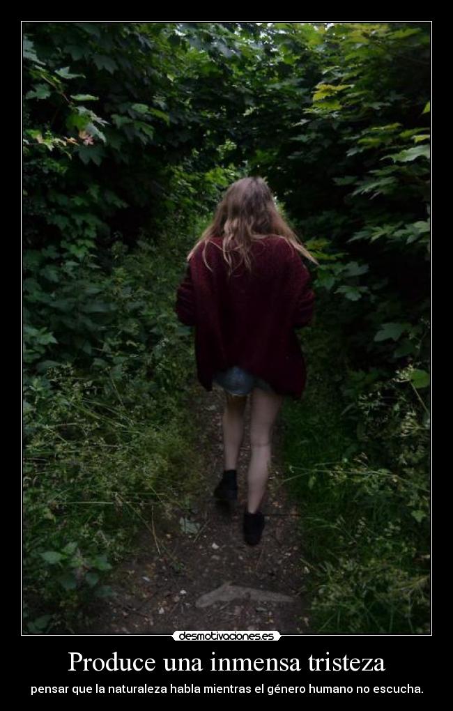 Produce una inmensa tristeza -