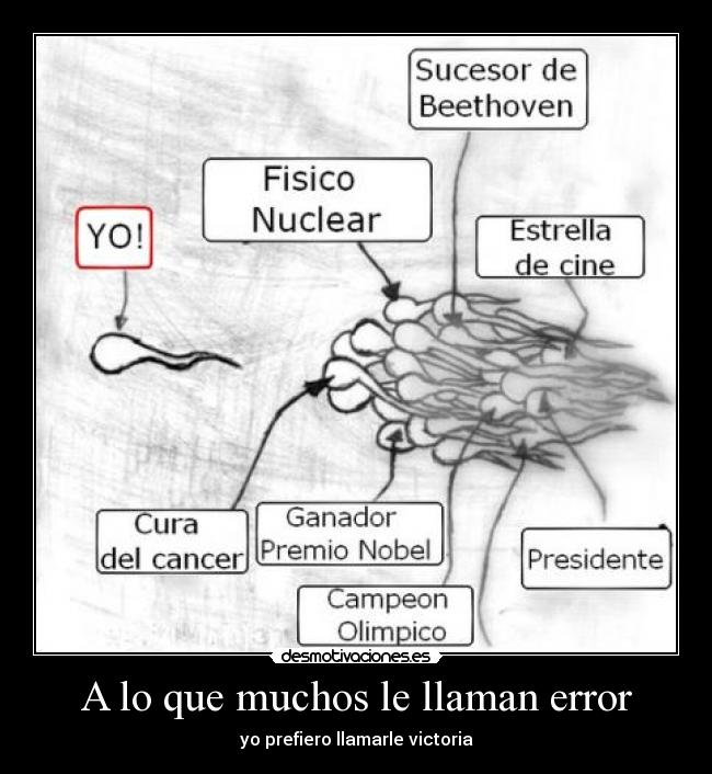 A lo que muchos le llaman error - yo prefiero llamarle victoria