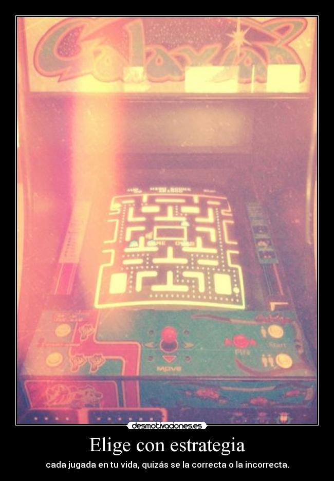 Elige con estrategia - cada jugada en tu vida, quizás se la correcta o la incorrecta.