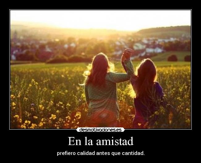 En la amistad -
