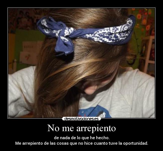 No me arrepiento - 
