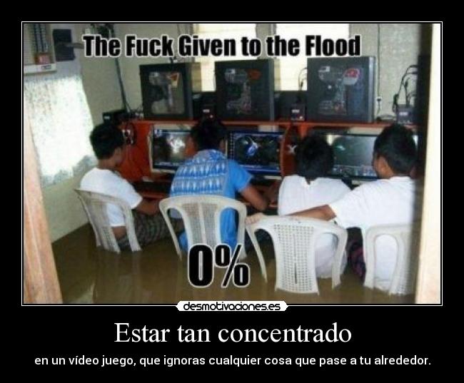 Estar tan concentrado -