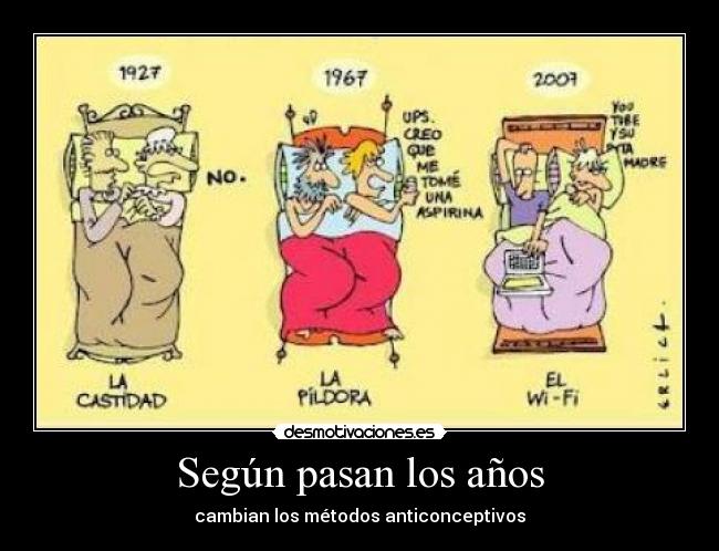 Según pasan los años - cambian los métodos anticonceptivos