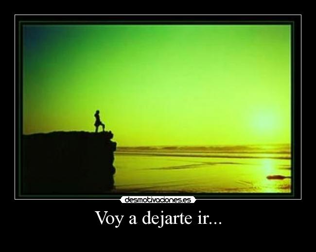 Voy a dejarte ir... -