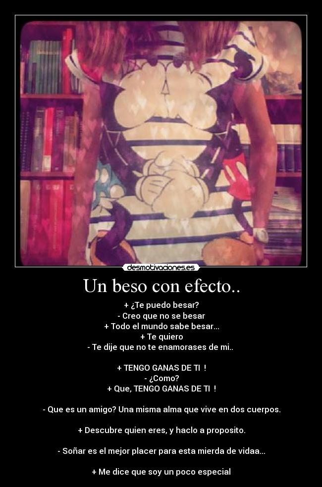 carteles beso desmotivaciones