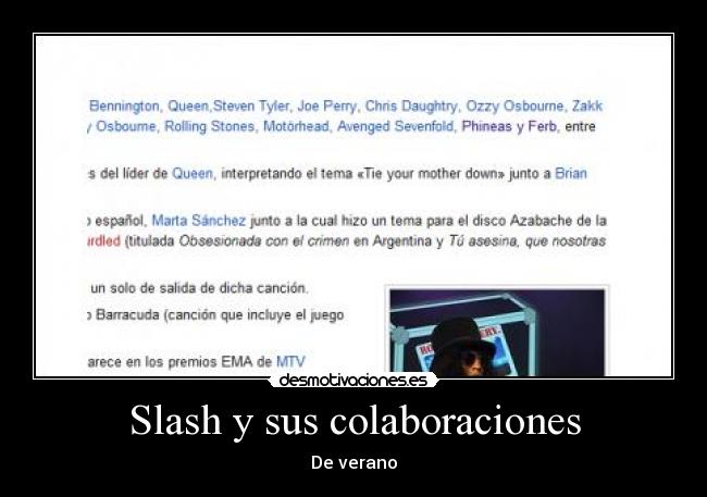 Slash y sus colaboraciones -
