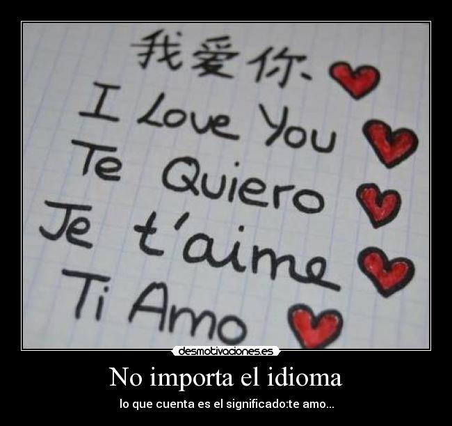 No importa el idioma - 