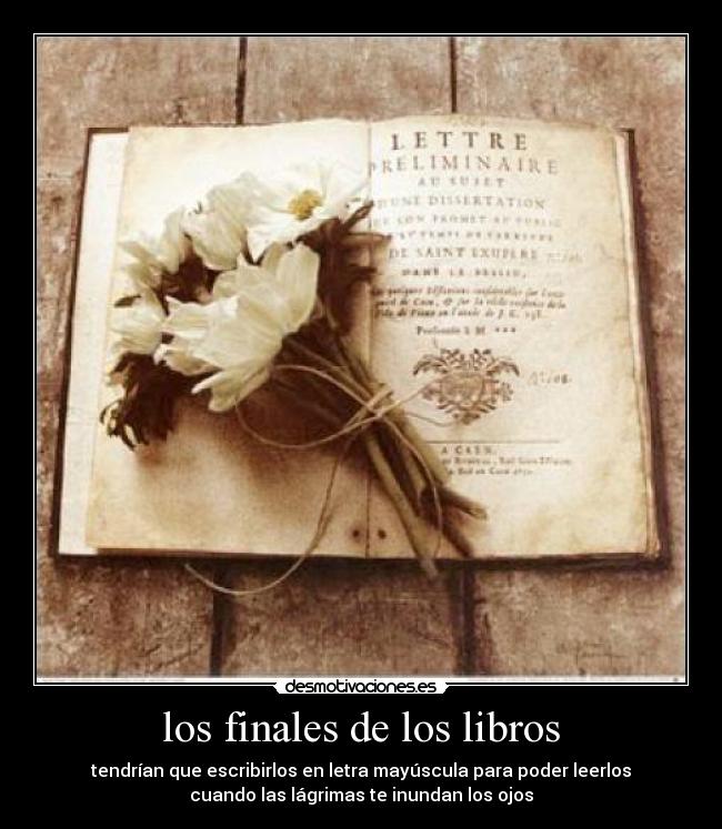 los finales de los libros -