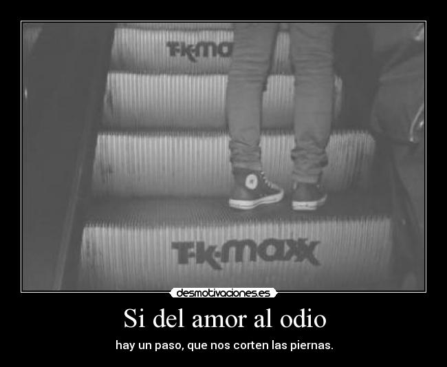 Si del amor al odio -