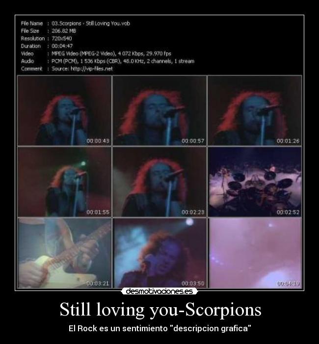 Still loving you-Scorpions - El Rock es un sentimiento descripcion grafica