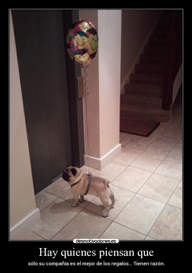 Hay quienes piensan que - sólo su compañía es el mejor de los regalos... Tienen razón.