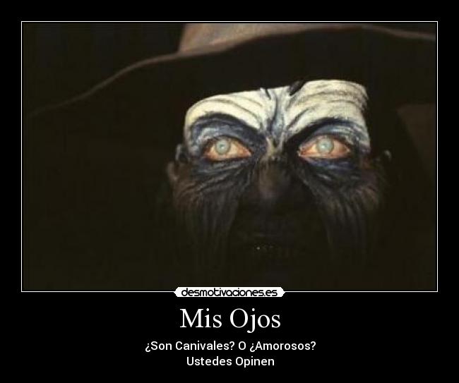 Mis Ojos - ¿Son Canivales? O ¿Amorosos?
Ustedes Opinen