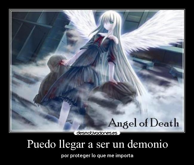 carteles anime pensamiento proteccion demonios angel desmotivaciones