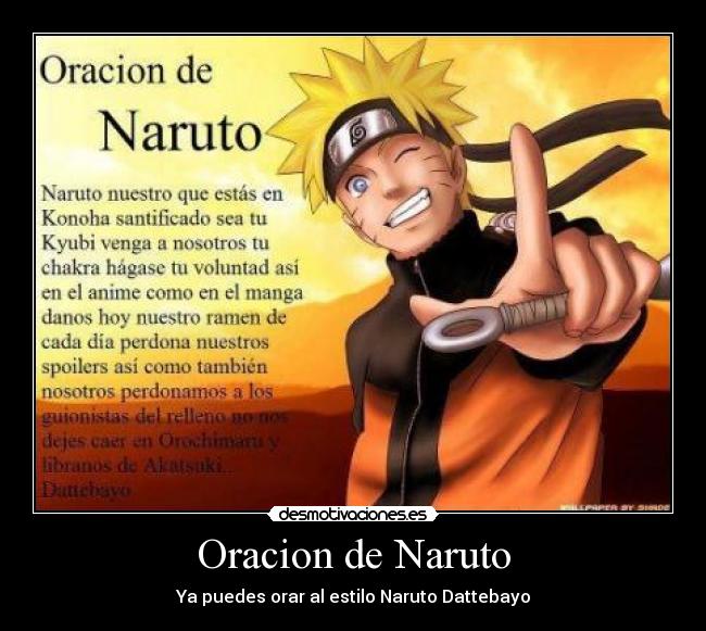 Oracion de Naruto -