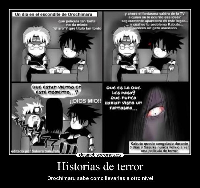 Historias de terror - Orochimaru sabe como llevarlas a otro nivel