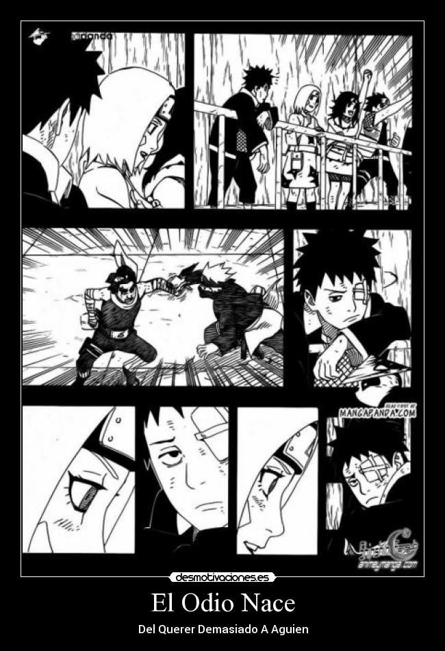 carteles odio naruto shippuden desmotivaciones