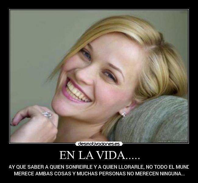 EN LA VIDA..... -