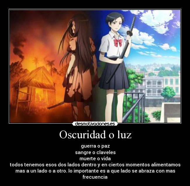 Oscuridad o luz - 