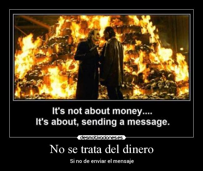 No se trata del dinero -