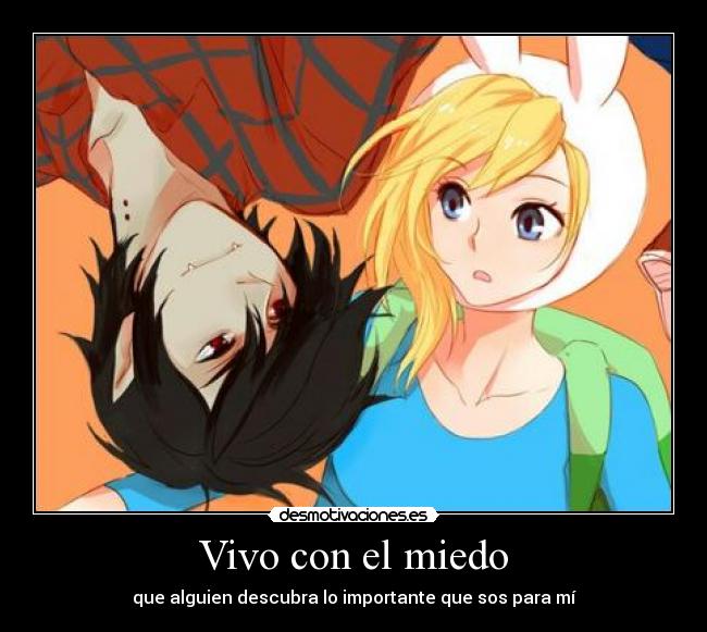 carteles miedo adventure time marshal lee fionna desmotivaciones