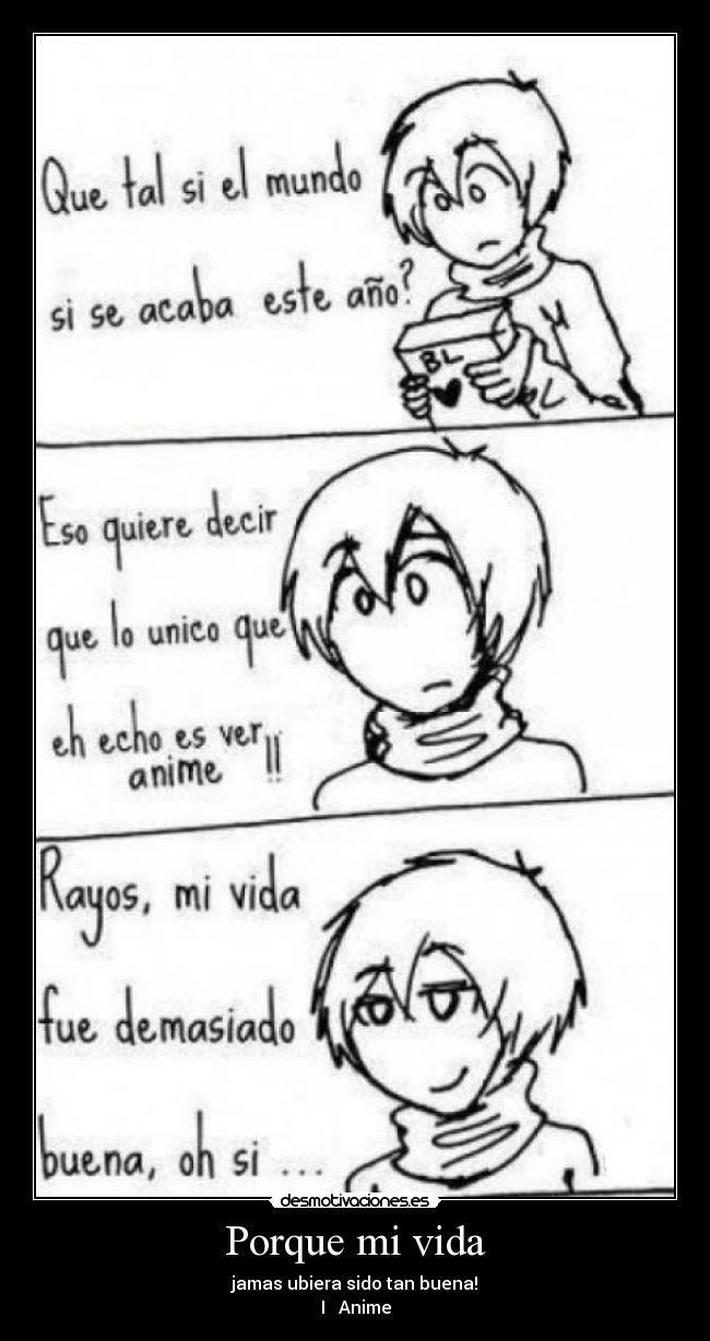 carteles vida anime desmotivaciones