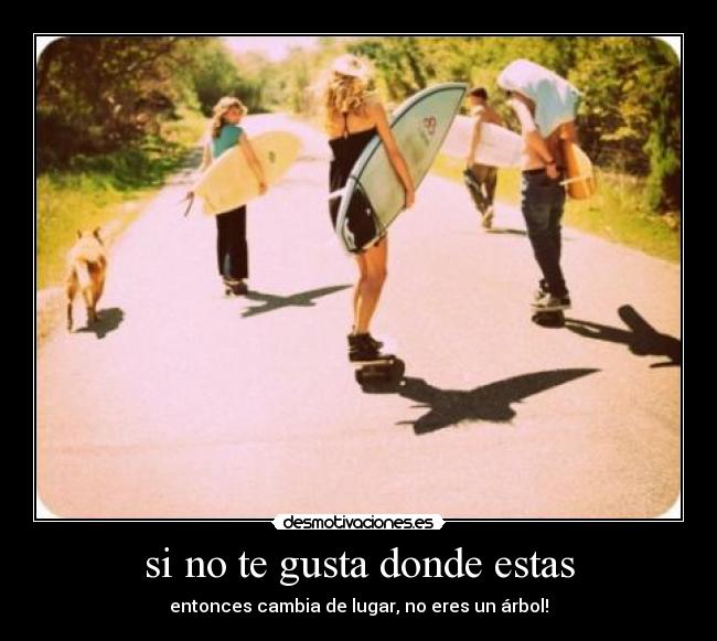 si no te gusta donde estas - 