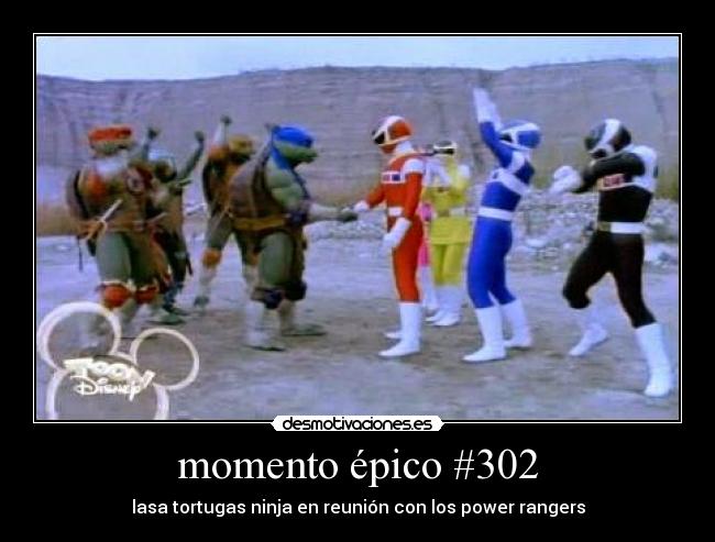 momento épico #302 - lasa tortugas ninja en reunión con los power rangers