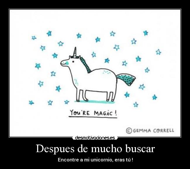 Despues de mucho buscar - Encontre a mi unicornio, eras tú !