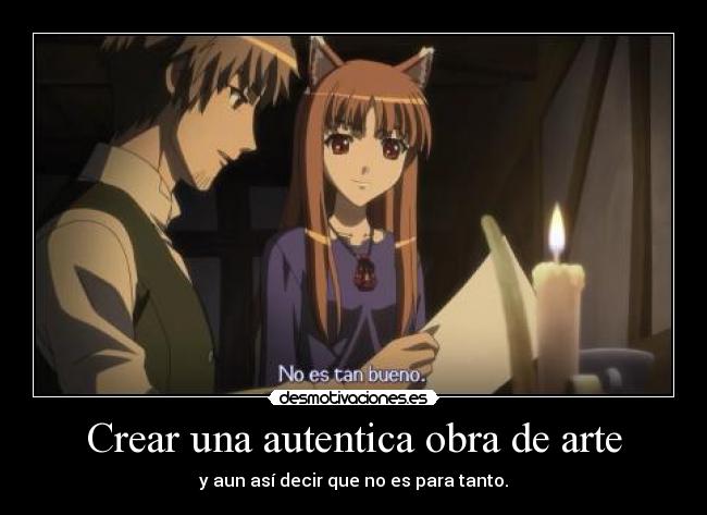 Crear una autentica obra de arte -