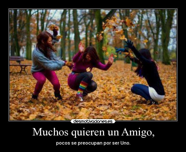 Muchos quieren un Amigo, -