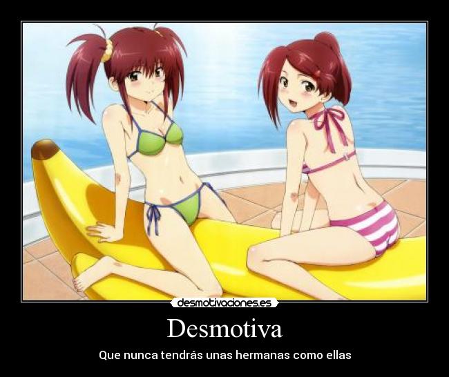 carteles anime kissxsis hermanas ako riko muwigaraklan desmotivaciones