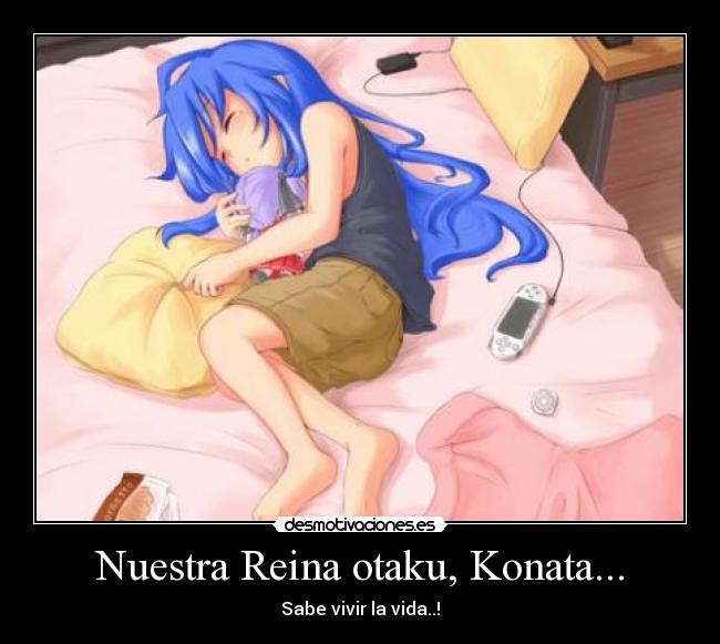 carteles konata anime animexxeada otaku vida psp vita psv reina izumi desmotivaciones