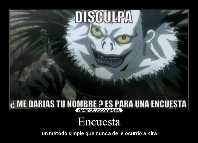 carteles klanotaku anime deathnote kira shinigami ryuk desmotivaciones