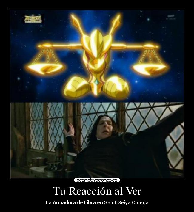 Tu Reacción al Ver - La Armadura de Libra en Saint Seiya Omega