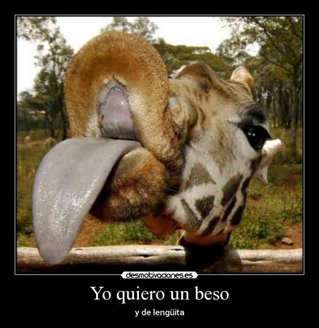 Yo quiero un beso - y de lengüita