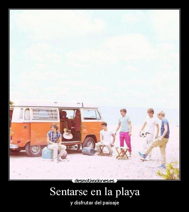 Sentarse en la playa -